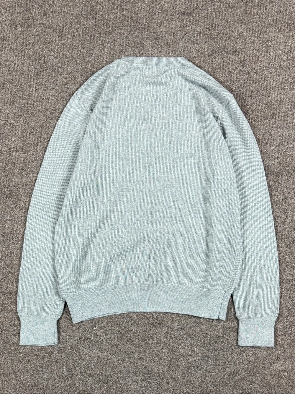 J Crew Light Grey Lightweight Pullover Crewneck Knit Cotton Sweater Men’s S/M
